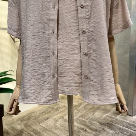 박시 카라 민소매 셋업 블라우스