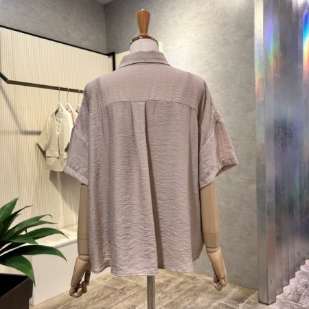 박시 카라 민소매 셋업 블라우스