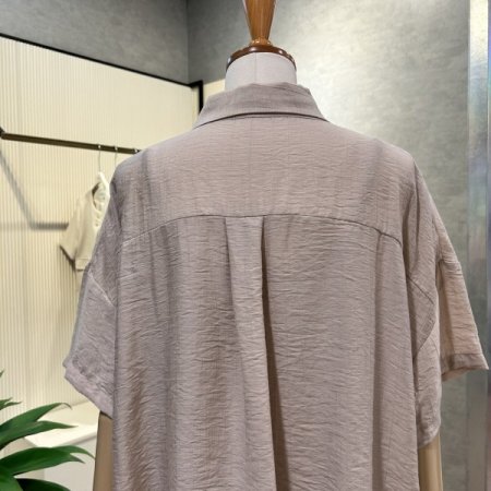 박시 카라 민소매 셋업 블라우스