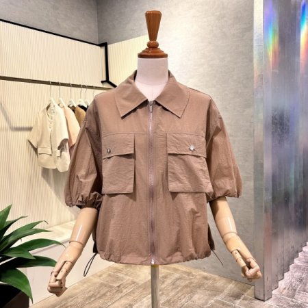 스트링 포켓 집업 점퍼