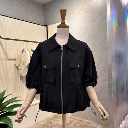 스트링 포켓 집업 점퍼