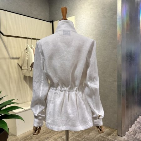 린넨 하이넥 스트링 자켓