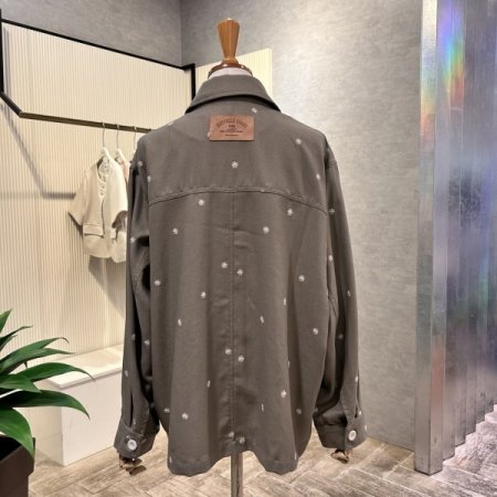 플라워 자수 포켓 박시 자켓