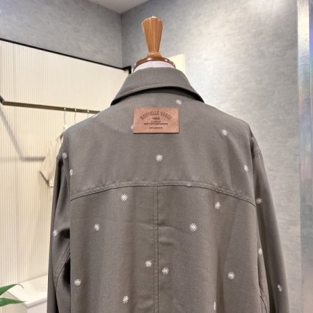 플라워 자수 포켓 박시 자켓