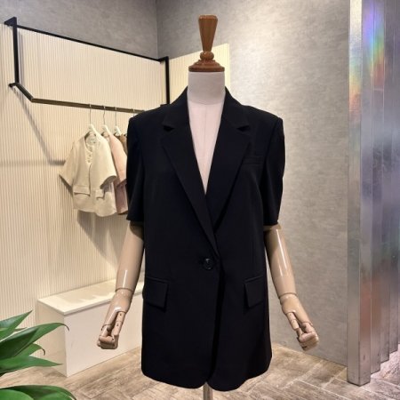 싱글 버튼 셋업 반팔 자켓