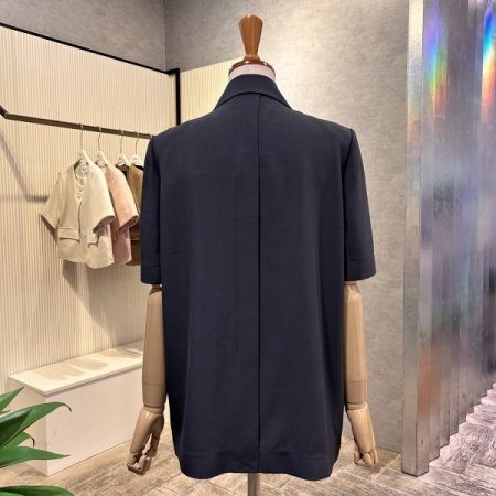 싱글 버튼 셋업 반팔 자켓