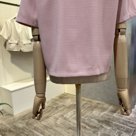 포켓 단추 라운드 자켓