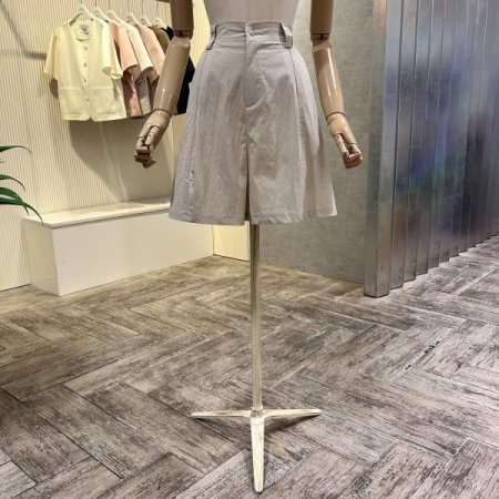 백 밴딩 원턱 반바지