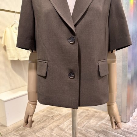 백 버튼 셋업 카라 자켓