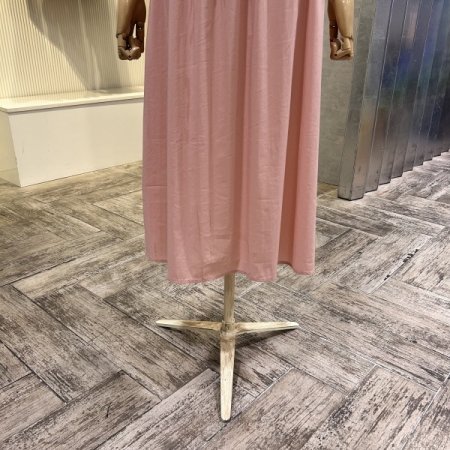 백 트임 밴딩 롱 원피스