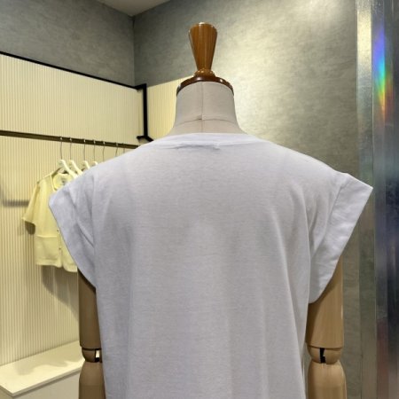 캡소매 레터링 티셔츠