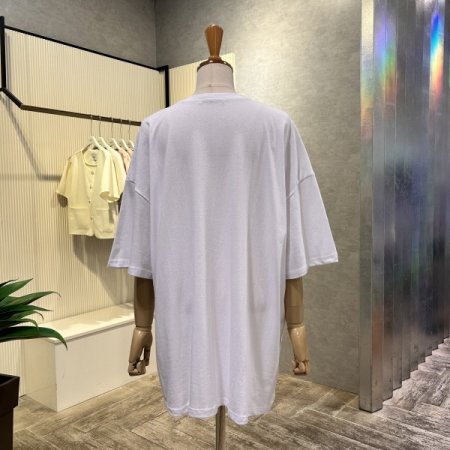 체리 레터링 박시 롱 티셔츠