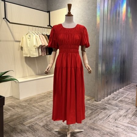 라운드 셔링 밴딩 원피스