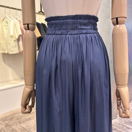 와이드 플리츠 밴딩 치마 바지