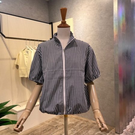 밴딩 반팔 집업 점퍼