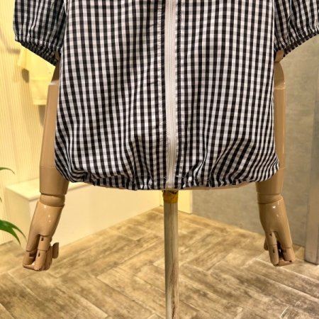 밴딩 반팔 집업 점퍼