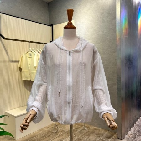 시스루 레이스 스트랩 점퍼