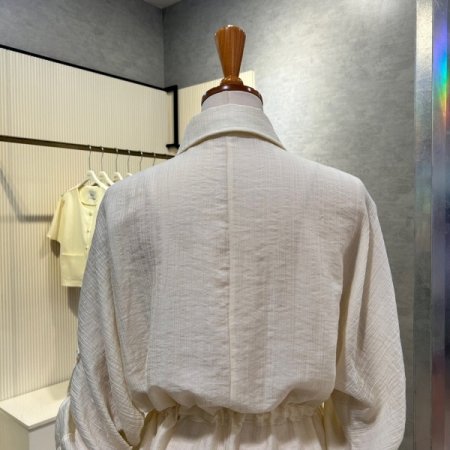 롤업 소매 스트링 카라 자켓