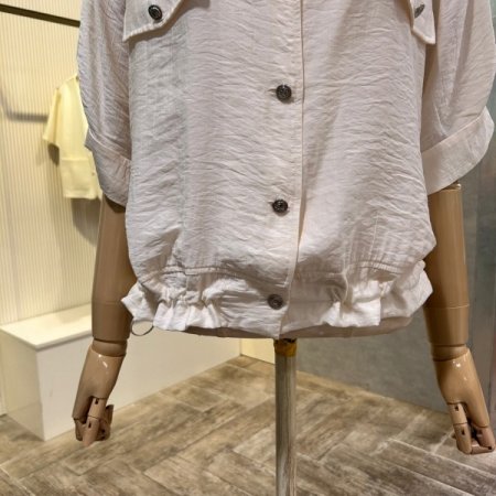 카라 단추 스트링 자켓