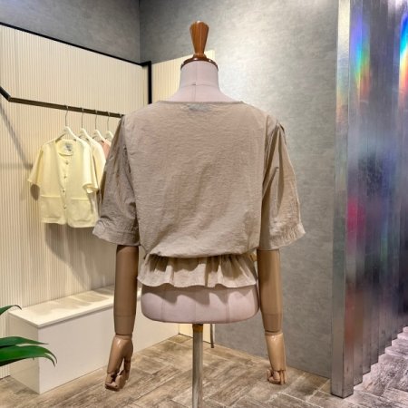 라운드 스트랩 셋업 블라우스