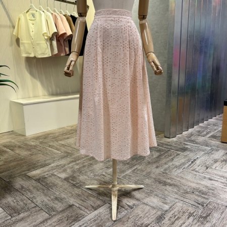 투턱 펀칭 셋업 롱 스커트