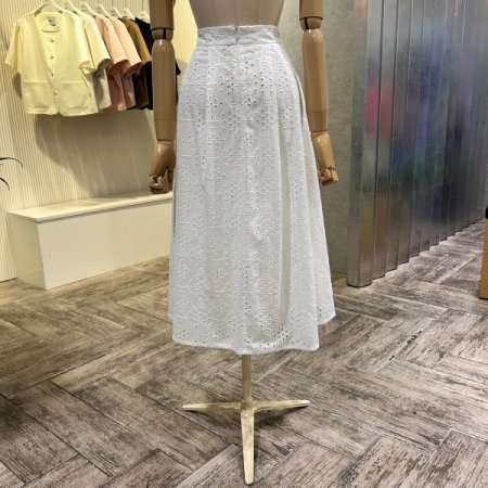 투턱 펀칭 셋업 롱 스커트