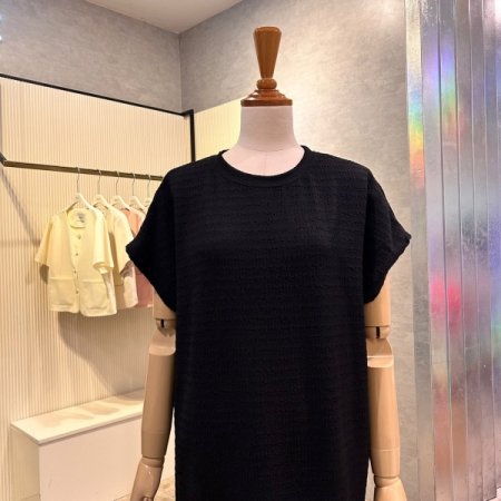 나그랑 캡소매 라운드 롱 원피스