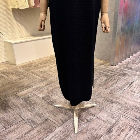 나그랑 캡소매 라운드 롱 원피스