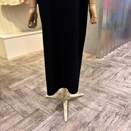 나그랑 캡소매 라운드 롱 원피스