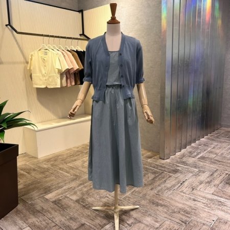 가디건 셋트 스트링 민소매 원피스