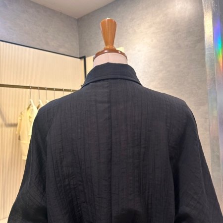 카라 스트링 롤업 소매 자켓