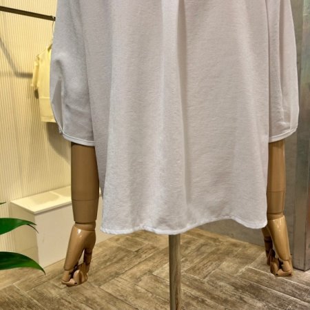 세일러 카라 셔링 반팔 블라우스