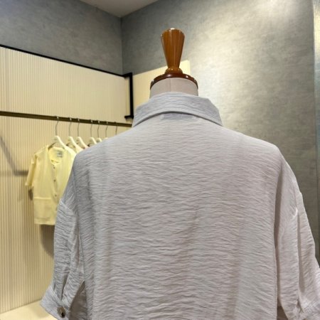 나그랑 반팔 밴딩 카라 점퍼