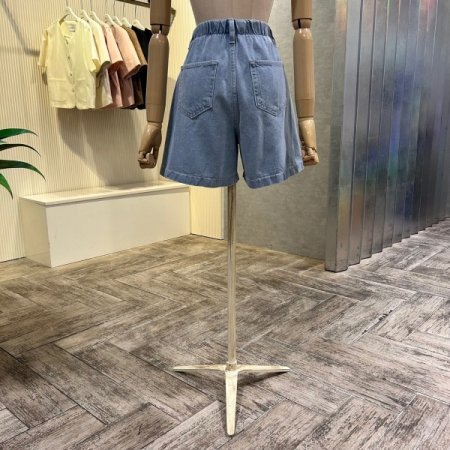 원턱 백밴딩 헤지 반바지