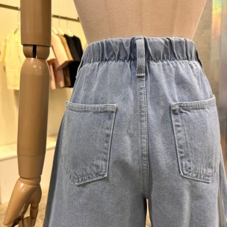 원턱 백밴딩 헤지 반바지