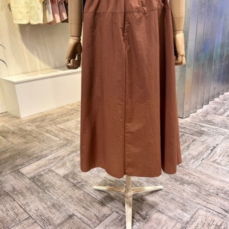 백밴딩 벨티드 롱 원피스