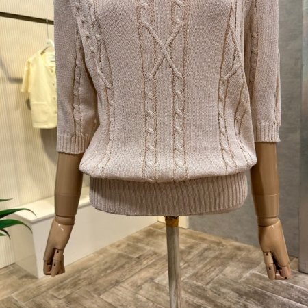 꽈배기 카라 니트