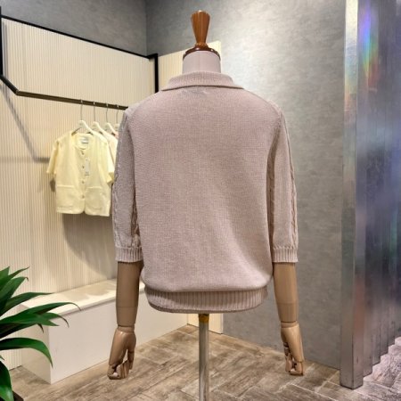 꽈배기 카라 니트