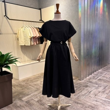 나그랑 캡소매 백밴딩 원피스