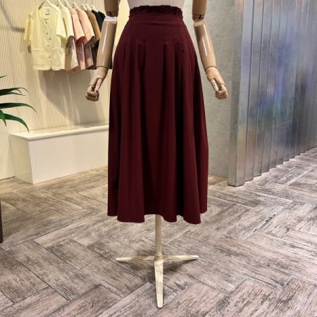 백밴딩 플리츠 셋업 스커트