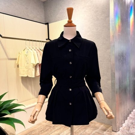 백밴딩 카라 셋업 자켓