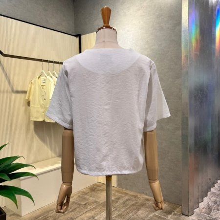 라운드 단추 반팔 자켓