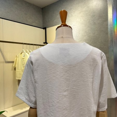 라운드 단추 반팔 자켓