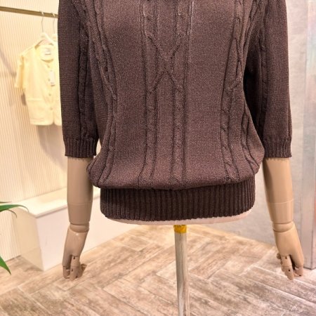 카라 꽈배기 니트