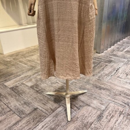 언발 시스루 배색 롱 원피스