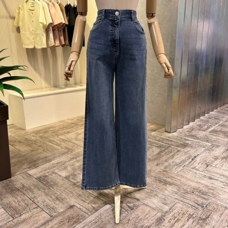 속밴딩 데님 일자팬츠