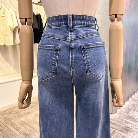 속밴딩 데님 일자팬츠