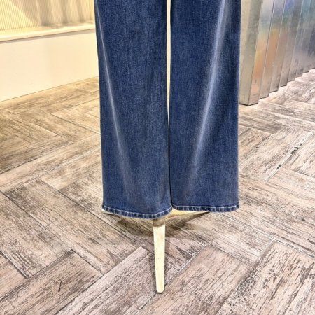 속밴딩 데님 일자팬츠