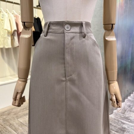 H라인 뒤트임 롱 스커트