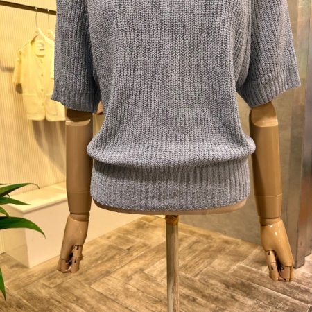 라운드 나그랑 반팔 니트